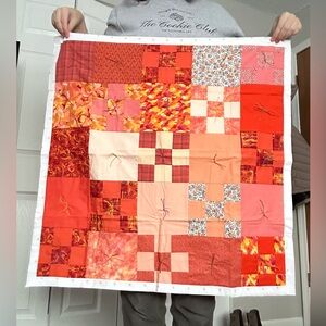 Handmade Orange Baby Quilt